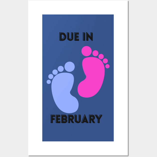 Due in February Footprint Design for Mom to Be Wall Art by mebcreations